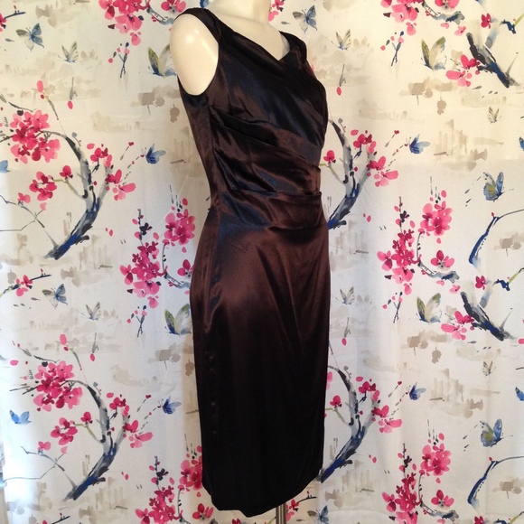 Newport News Dresses & Skirts - Newport News Sleeveless Satin Cocktail Dress Sz 8